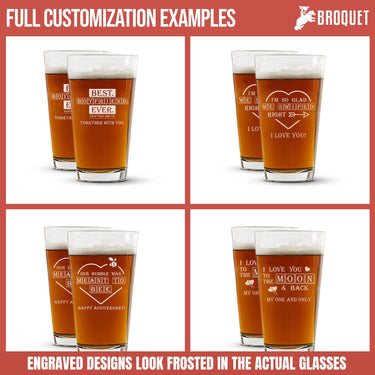 Thanks For All The Orgasms Engraved Boyfriend Pint Glass